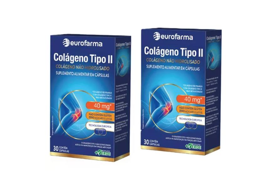 Kit 2 Colágeno Tipo 2 30 Cáps - Eurofarma