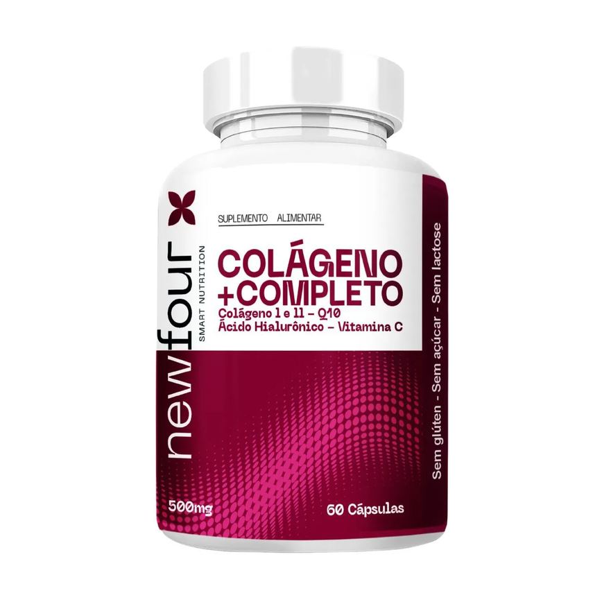 Colágeno + Completo - Colágeno I e Ii , Q10 , Ácido Hialurônico , Vitamina C 60 cápsulas