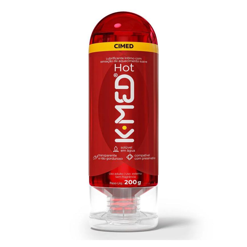 Gel Lubrificante Íntimo K-Med Hot com 200g