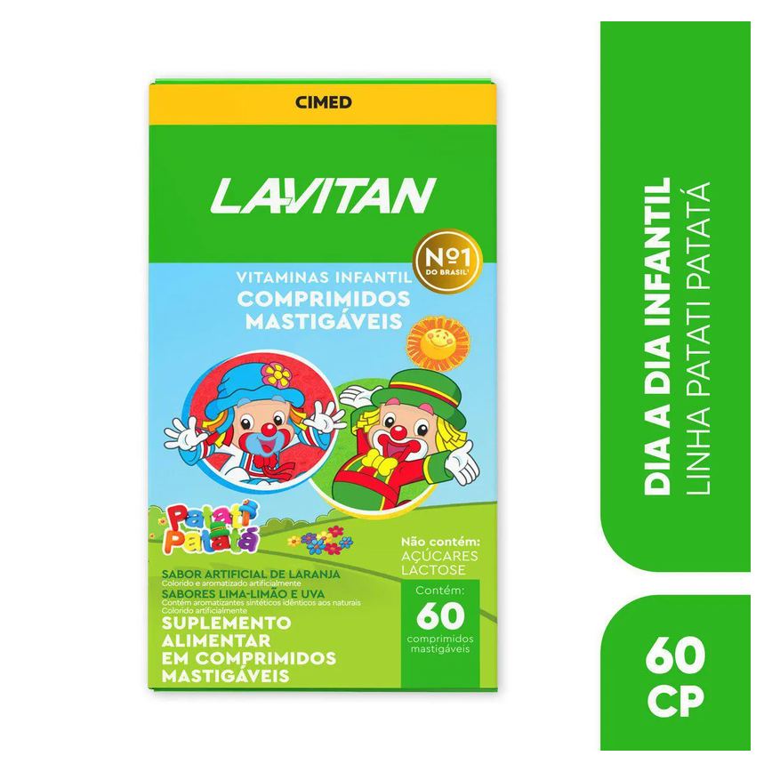 Polivitamínico Lavitan Kids Frutas Sortidas Infantil 60 comprimidos