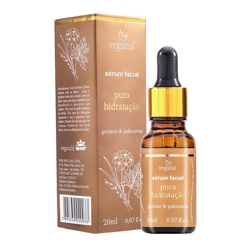 Sérum Facial Vegana Pura Hidratação 20ml