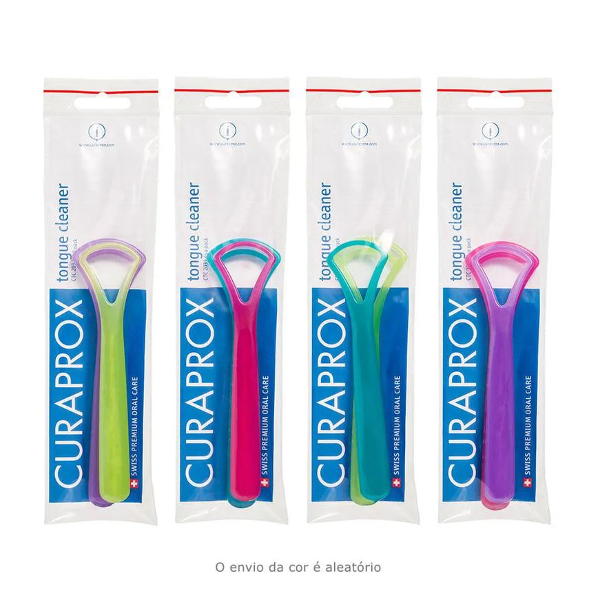 Raspador de Língua Ctc202 Cores Sortidas Curaprox - Limpador de Lingua 1 UN
