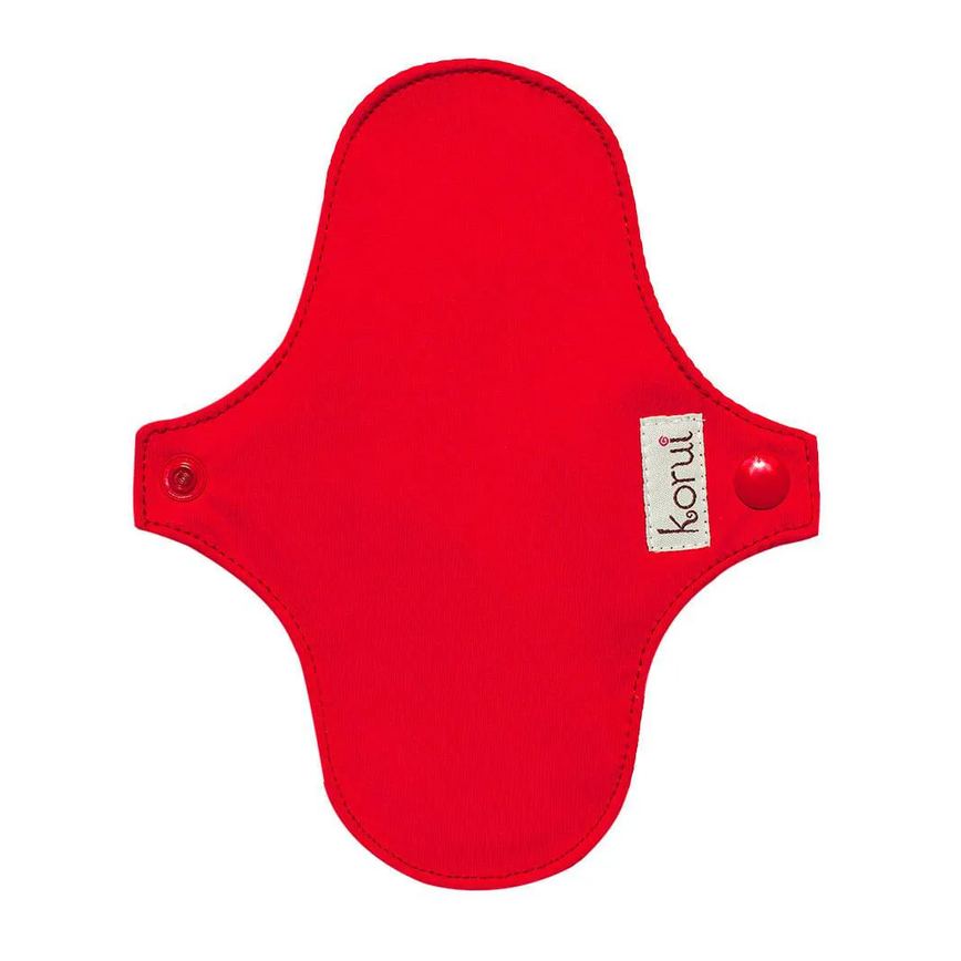 Mini Absorvente de Pano Korui – Fogo Linha Conforto Seco Vermelho