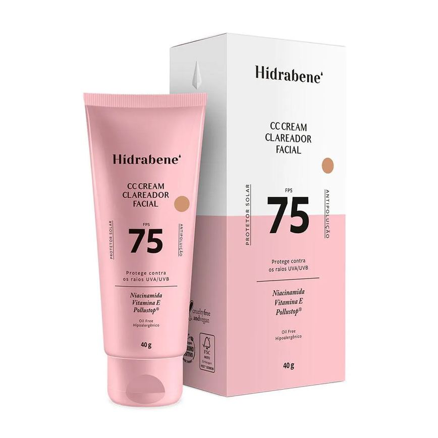 Protetor Solar Hidrabene Cc Cream Facial Fps 75 40G