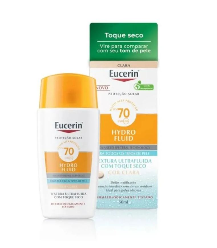 Eucerin Hydro Fluid Fps70 Protetor Solar Cor Clara 50Ml