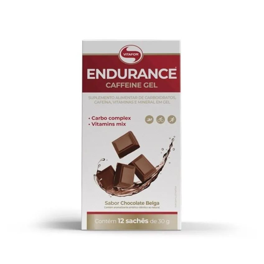 Endurance Caffeine Gel (360g - 12 Saches) - Chocolate Belga