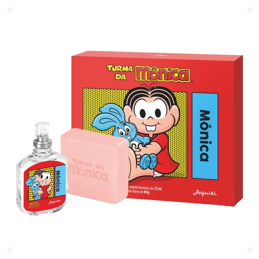 Kit Jequiti Turma da Mônica: Estojo Mônica com 1 Colônia 25ml e 1 Sabonete 80g