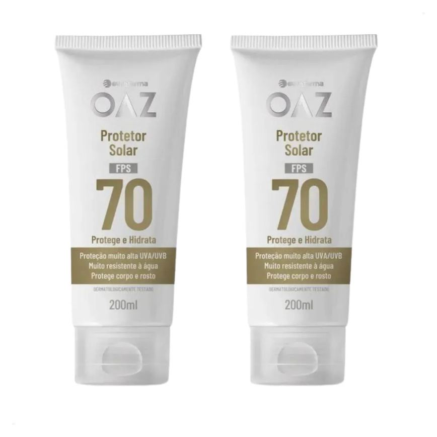 Kit com 2 - Protetor Solar Oaz Fps 70 200Ml Protege Hidrata