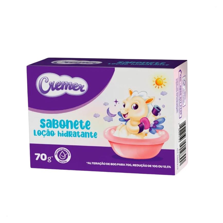 Sabonete Cremer Loção Hidratante 70G Testado Dermatologicam