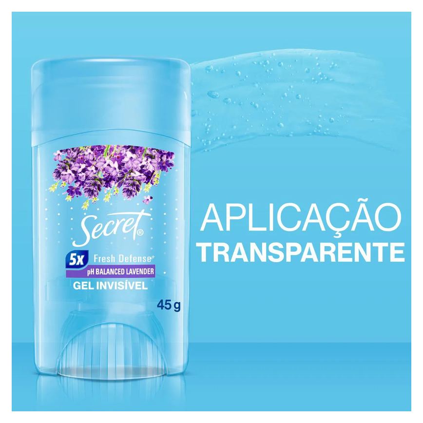 Desodorante Twist Stick em Gel Secret pH Balanceado Lavander 48h 45g