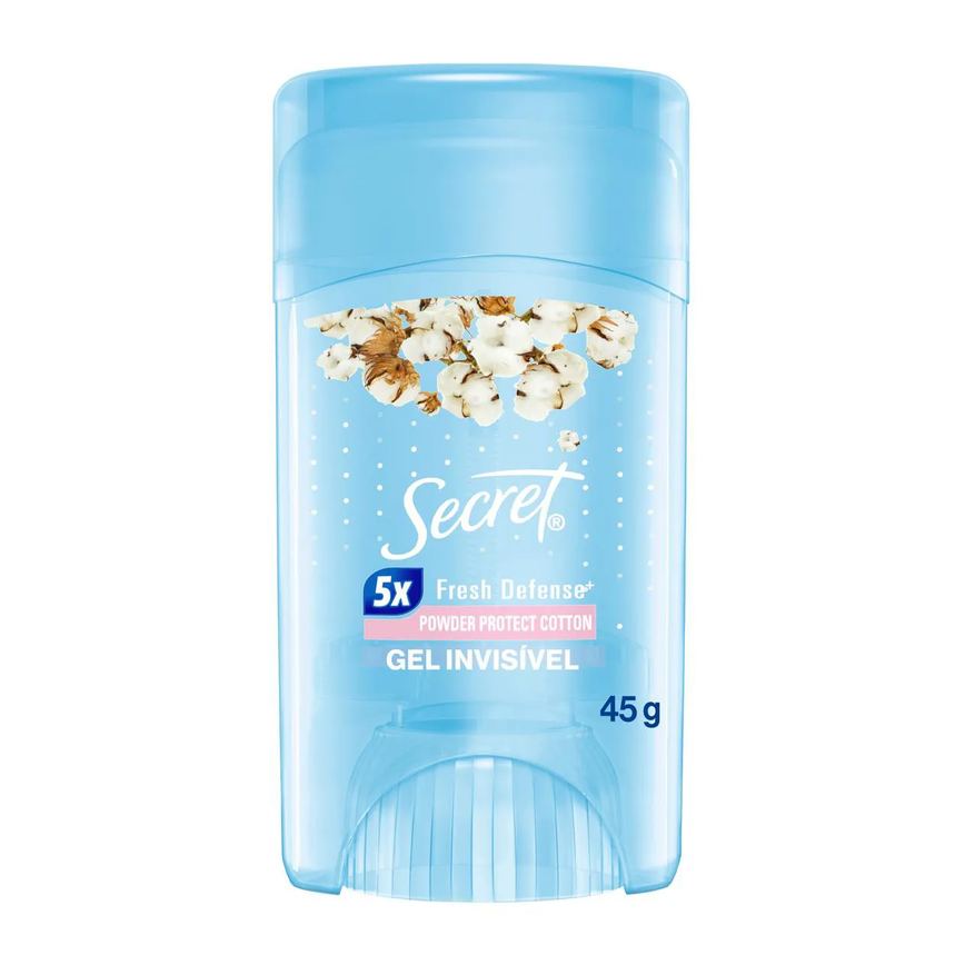 Desodorante Antitranspirante Secret Powder Protect Cotton Gel 48h Feminino 45g