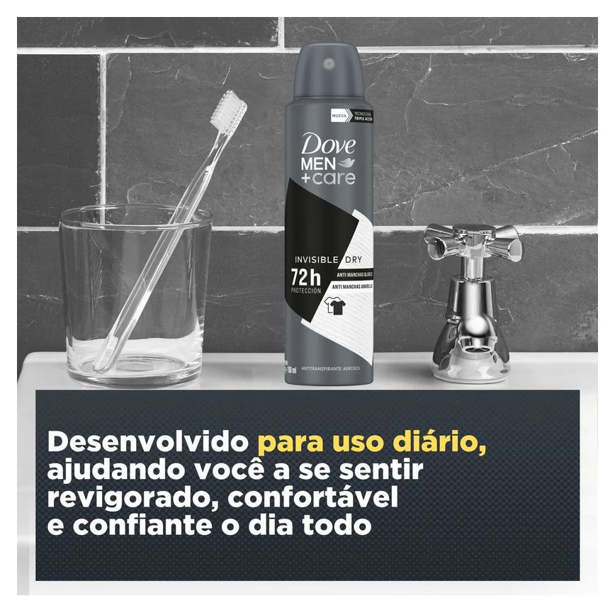 Desodorante Antitranspirante Aerosol Dove Men +Care Invisible Dry 72h 150ml