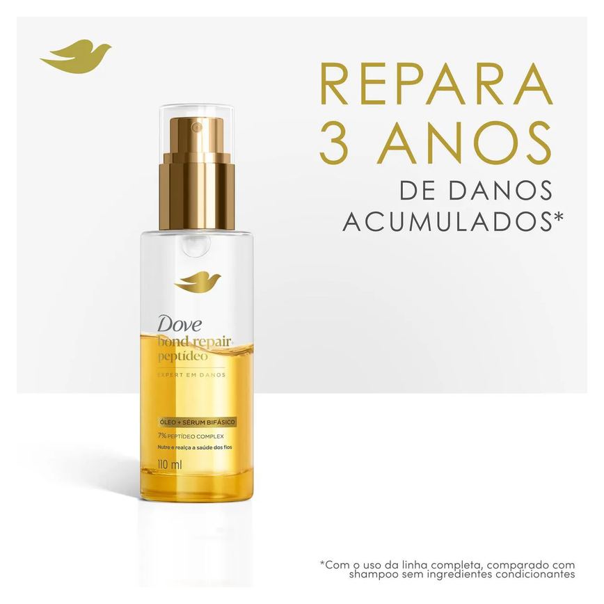 Óleo + Sérum Bifásico Dove Bond Intense Repair + Peptídeo110ml