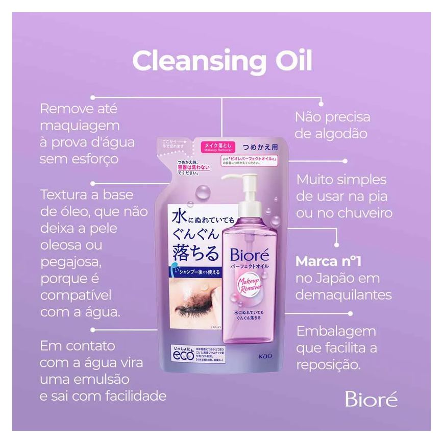 Óleo Demaquilante Facial Bioré - Cleansing Oil Refil 210 ML