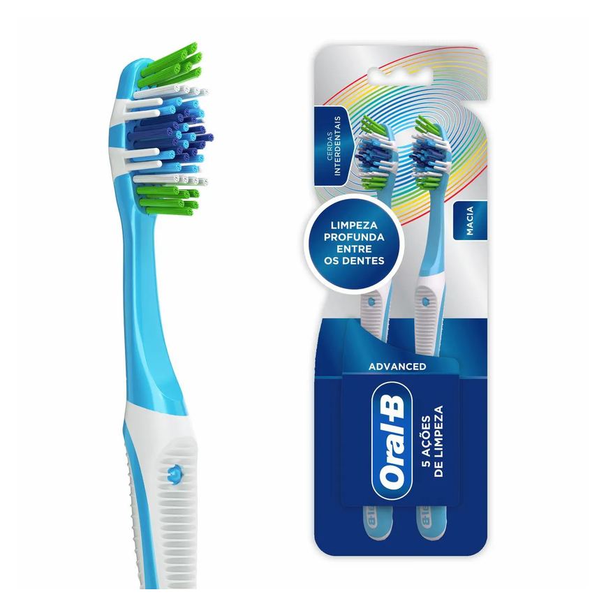 Escova de Dente Oral-B Complete 5 Ações de Limpeza Macia N°40 com 2 unidades