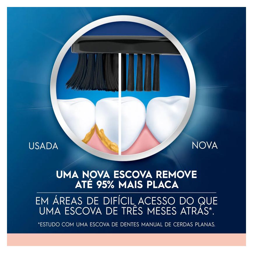 Escova de Dente Oral-B Purification Sensitive Cerdas Ultrafinas Minerais de Carvão 2 unidades