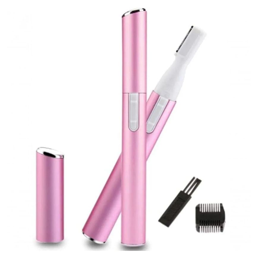Depilador Aparador Feminino Facial Pelos Portátil Caneta Rosa