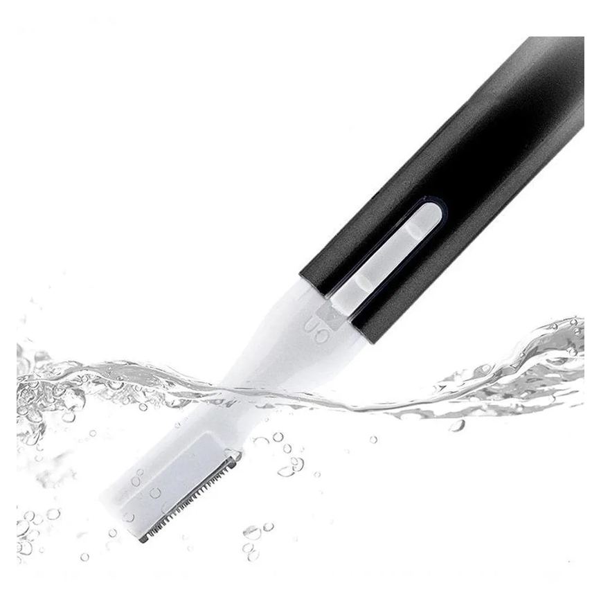 Mini Depilador Aparador Eletric Masculino -Barba Bigode Nariz Caneta Preta