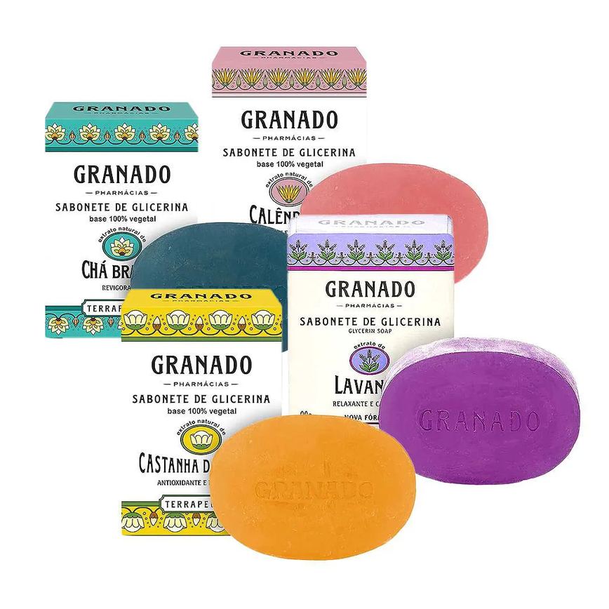 Granado Terrapeutics – 4 Unidades de Sabonetes em Barra Kit Presenteável