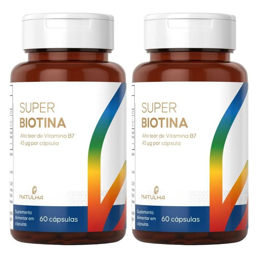 Kit 2X Super Biotina 150% Idr 60 Cápsulas - Natulha