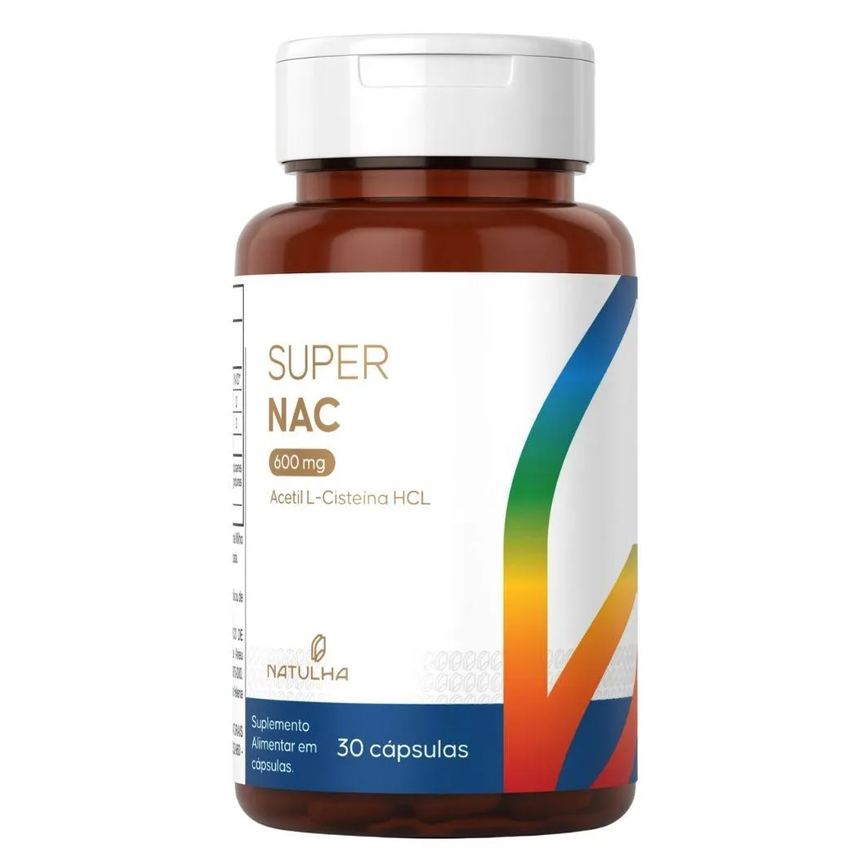 Super Nac (Acetilcisteina Hcl) 600Mg 30 Capsulas - Natulha