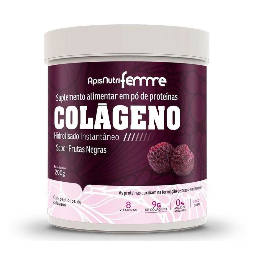 Colágeno Hidrolisado Beauty Complex 200G Sabor Frutas Negras