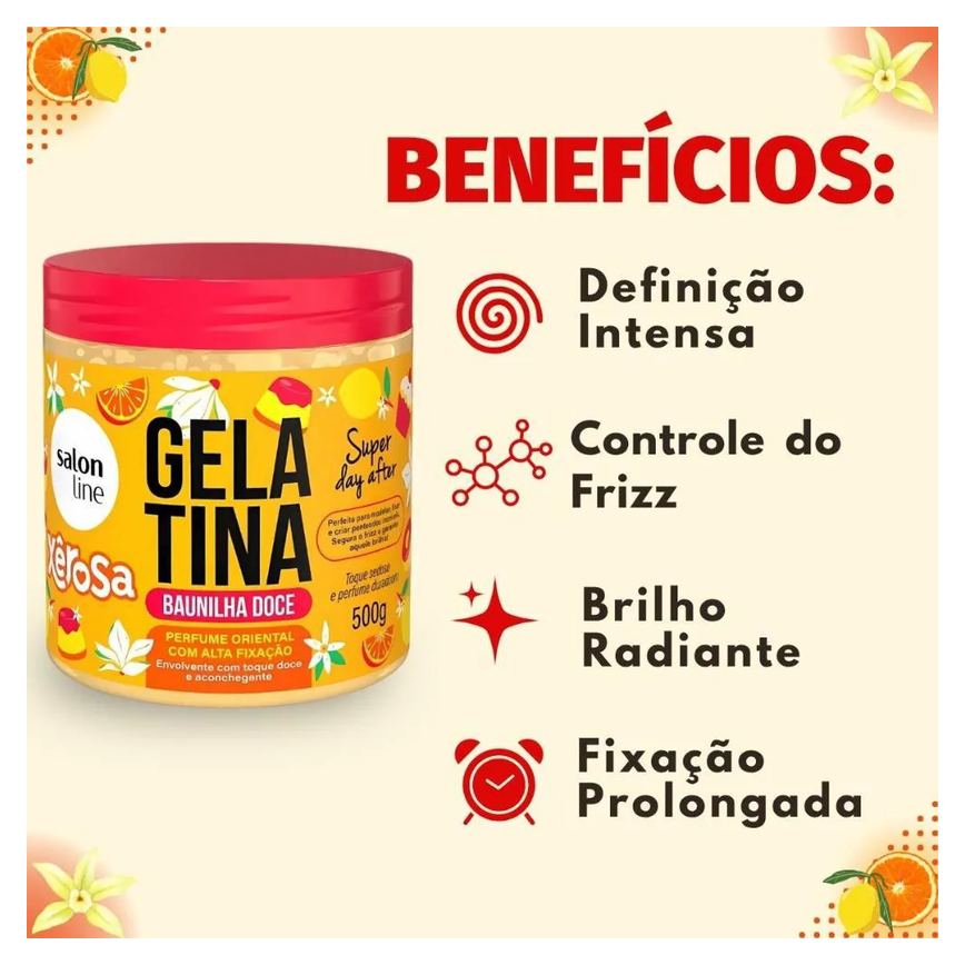 Gelatina Capilar Salon Line Xêrosa Baunilha Doce 500g