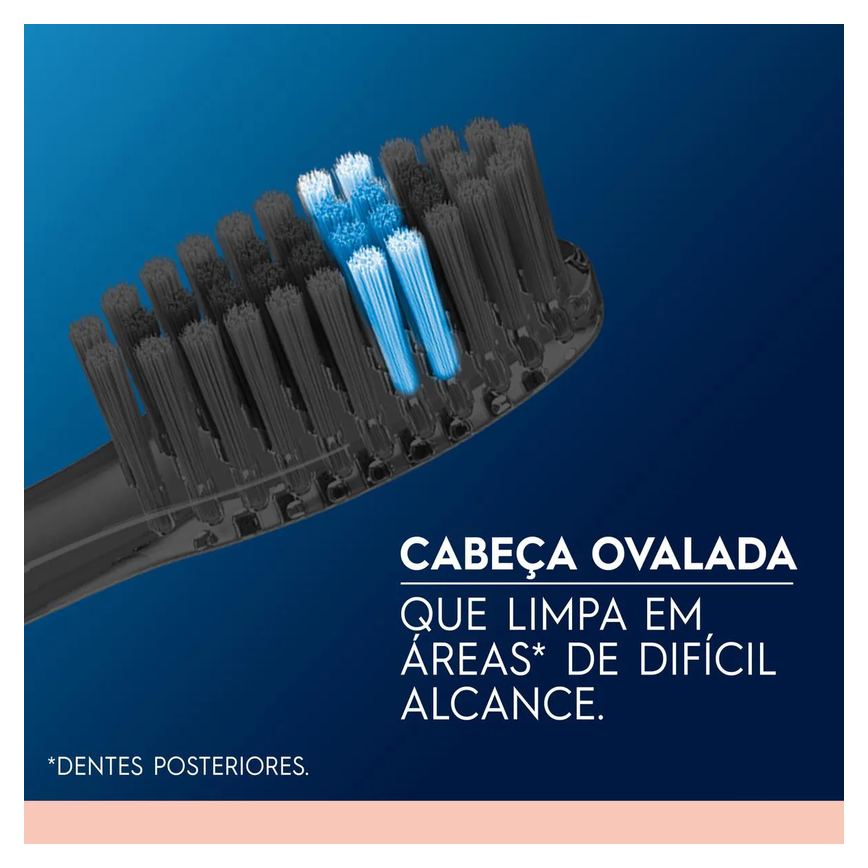 Escova de Dente Oral B Indicator Black Sensitive com Carvão 3 unidades