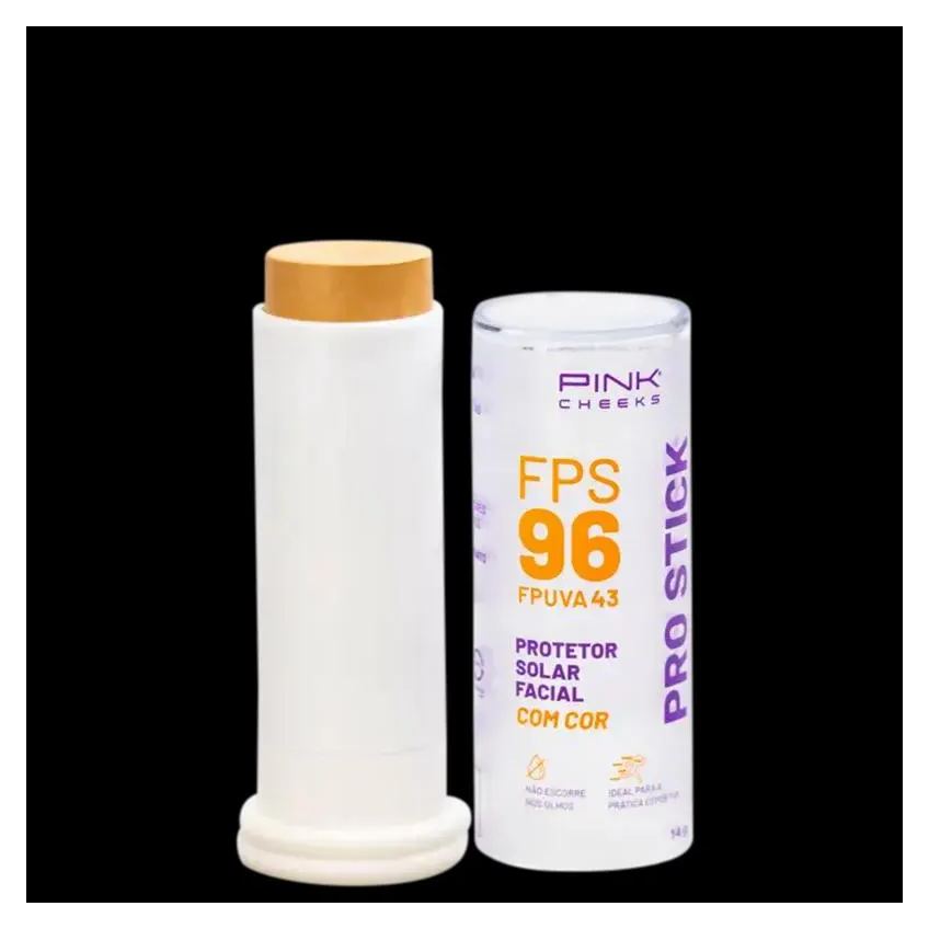 Protetor Solar em Bastão com Cor Pro Stick Fps96 Pink Cheeks 14G Pro10
