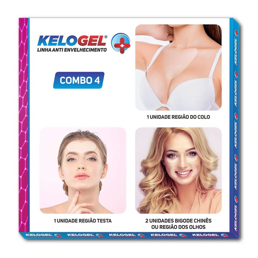 Silicone Antissinais Kit4 com 1 Colo + 1 Testa+ 2Un Olhos