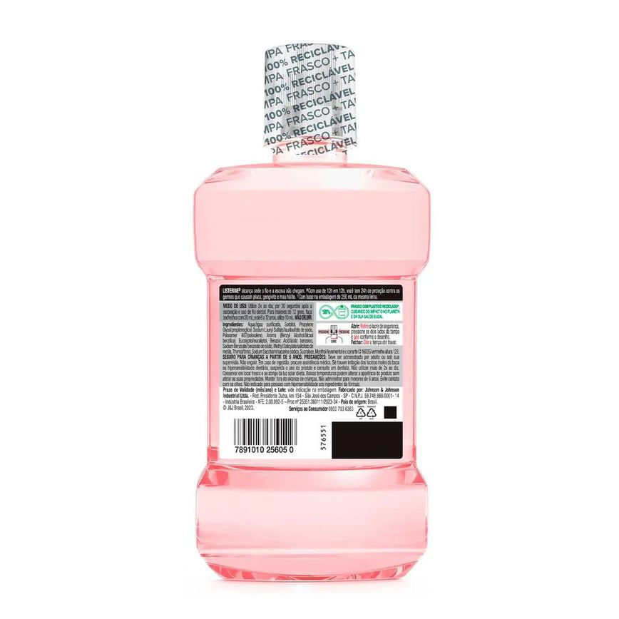 Enxaguante Bucal Sem Álcool Listerine Melancia & Hortelã 500ml