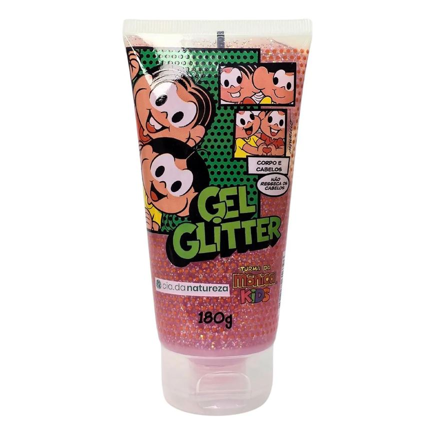 Gel Glitter Corpo e Cabelo Extrato de Camomila e Frutas Tropicais Turma da Mônica Kids Cia. da Natureza 180G