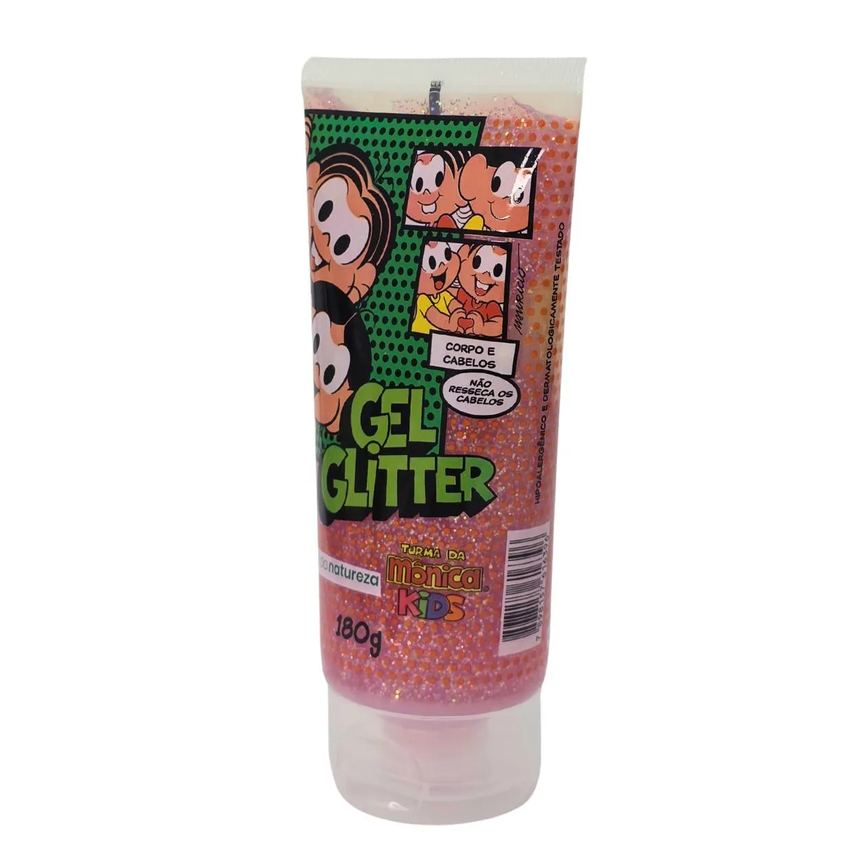 Gel Glitter Corpo e Cabelo Extrato de Camomila e Frutas Tropicais Turma da Mônica Kids Cia. da Natureza 180G