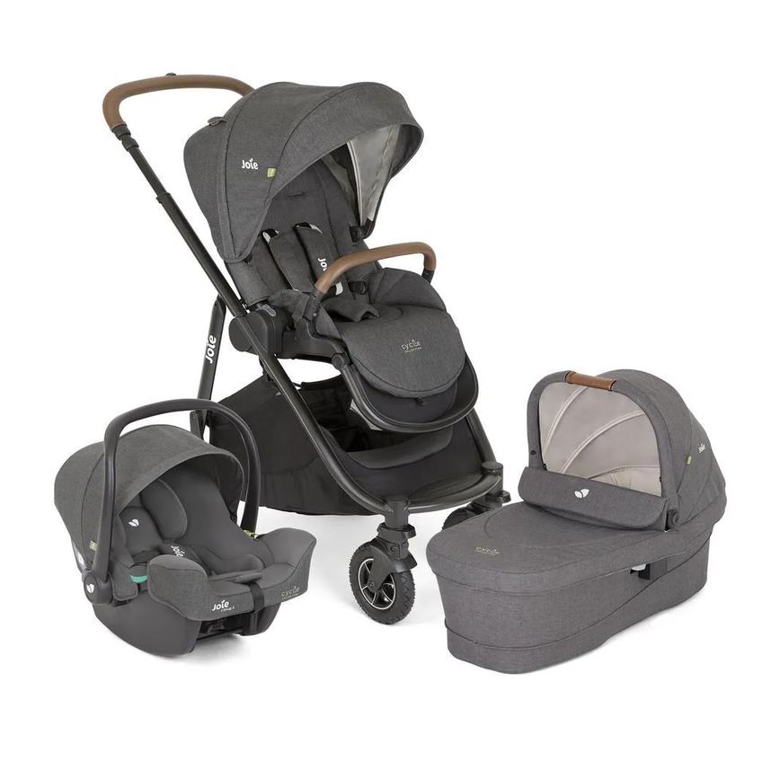Carrinho de Bebê Versatrax Cycle Travel System Trio Cinza Shellgray - Joie