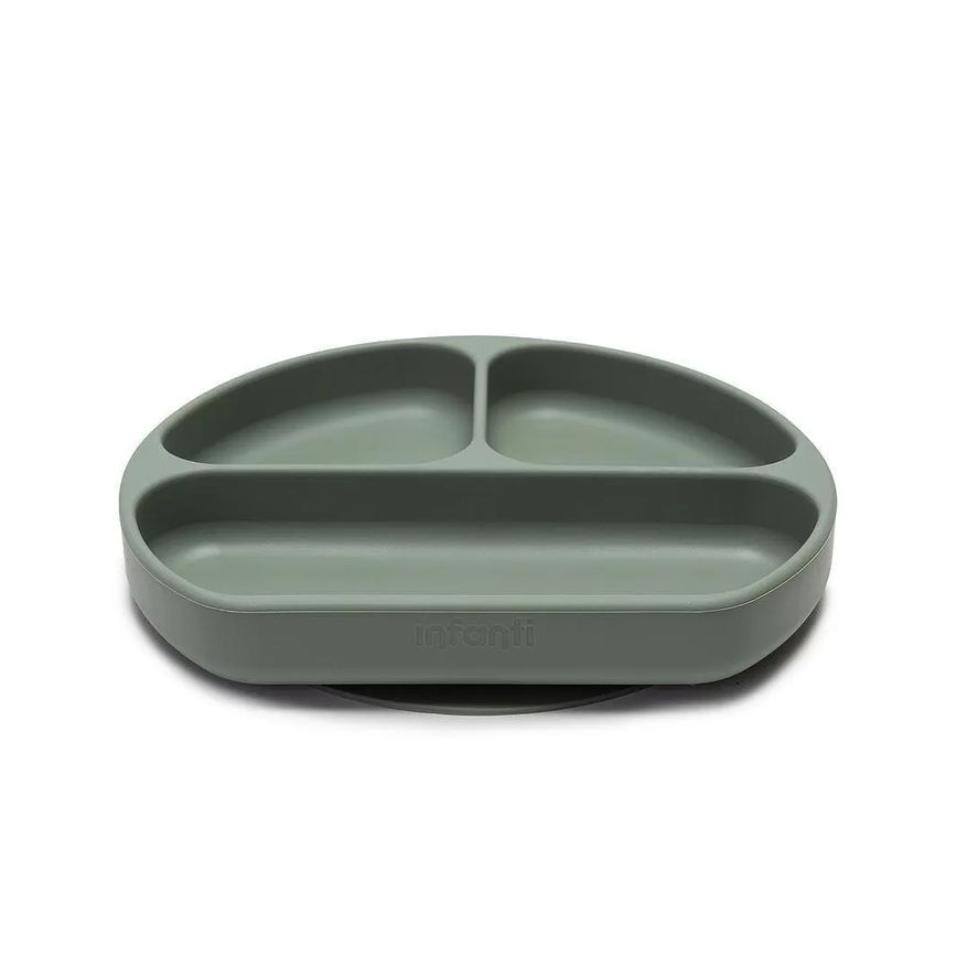 Prato de Silicone com Divisórias Piccolo Verde - Infanti