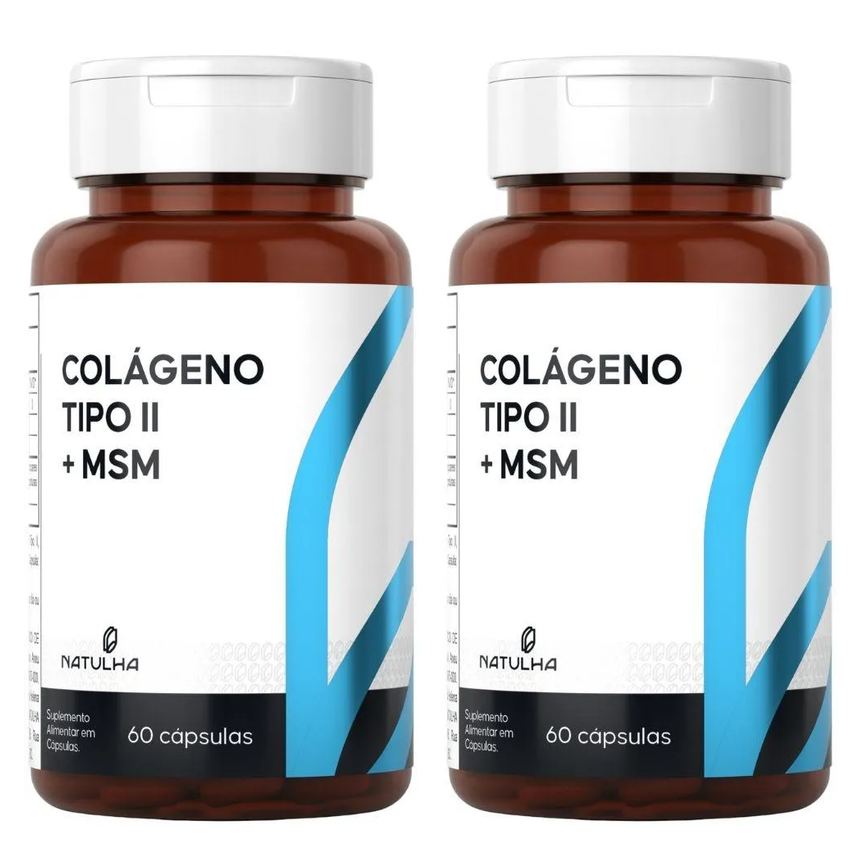 Kit 2X Colágeno Tipo 2 + Msm 60 Capsulas - Natulha