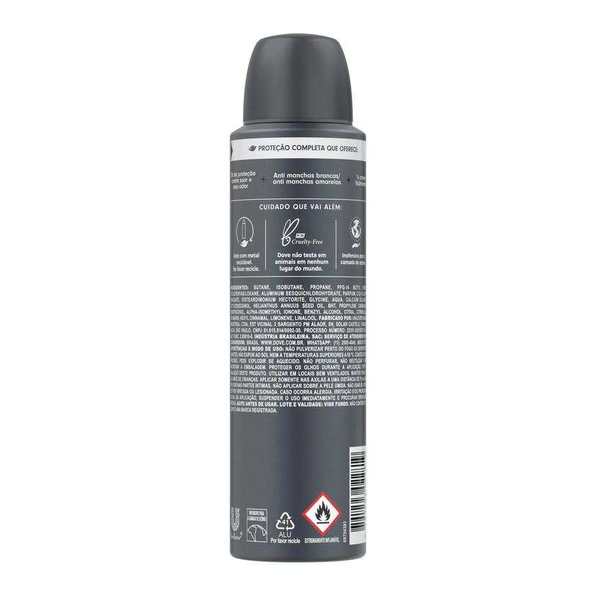 Desodorante Antitranspirante Aerosol Dove Men +Care Invisible Dry 72h 150ml