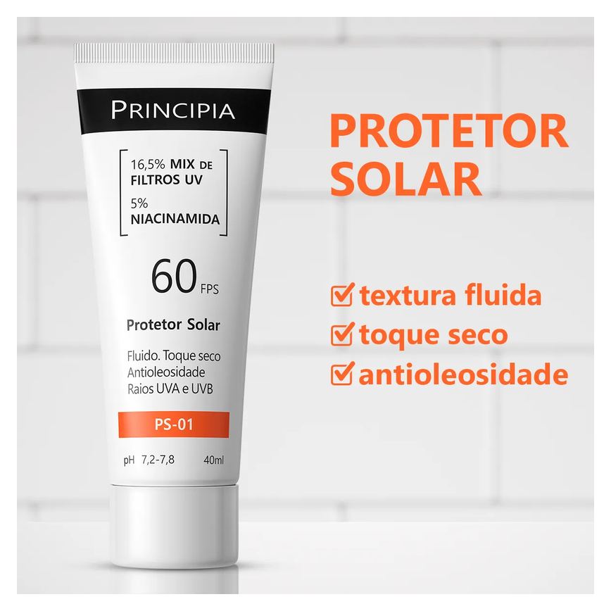 Protetor Solar Principia Skincare PS-01 FPS 60 40ml