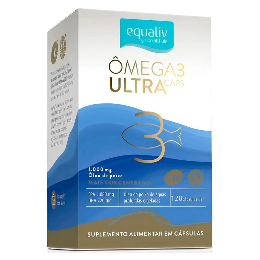 Ômega 3 Ultra Concentrado 1080Mg Epa 720Mg Dha (120 Caps Gel) - Equaliv