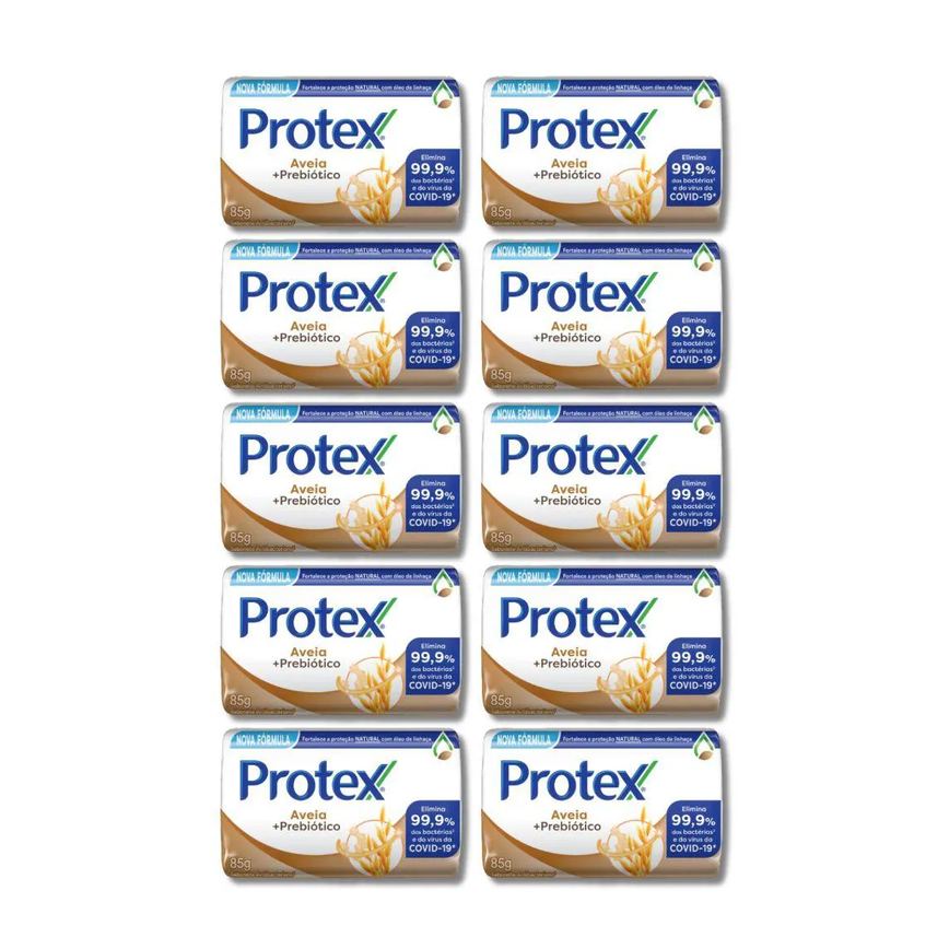 Kit 10 Sabonetes em Barras Protex Aveia + Prebiótico 85G
