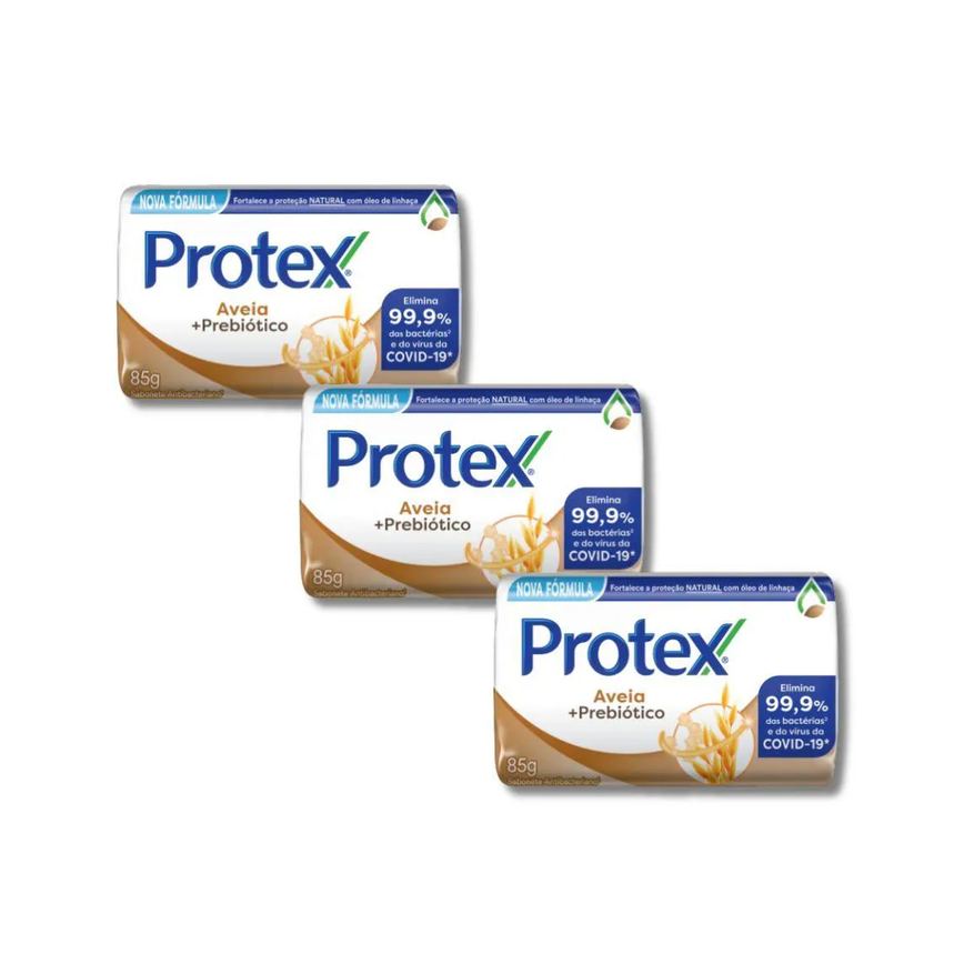 Kit 3 Sabonetes em Barras Protex Aveia + Prebiótico 85G