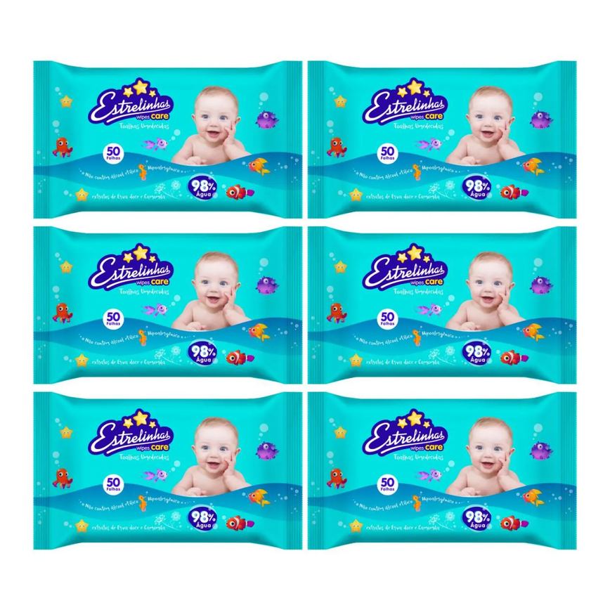 Kit C6 Toalhas Umedecidas Care 50 Toalhas – Hygieline