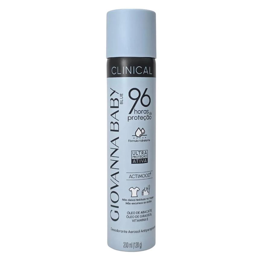 Desodorante Aerossol Blue Clinical 96H Vegano Giovanna Baby 200Ml / 120G