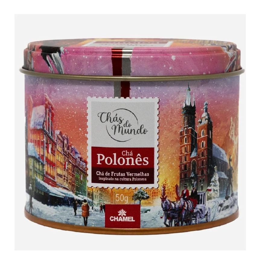 Chás do Mundo Lata Polonês 50G Frutas Vermelhas - Chamel