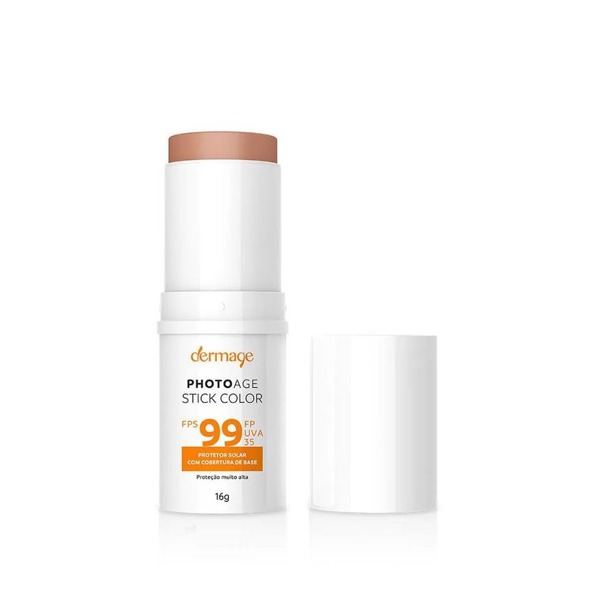 Dermage Photoage Stick Fps 99 Cor Médio Protetor Solar com Cor