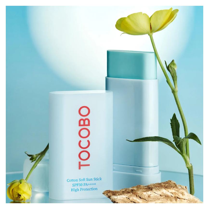 Protetor Solar Facial Stick Tocobo Cotton Soft Sun Stick FPS50+ 19g