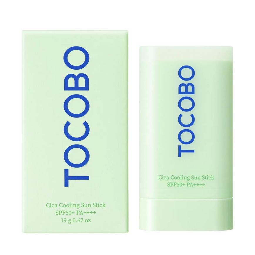 Protetor Solar Facial Stick Tocobo Cica Cooling Sun Stick FPS50++ 18g