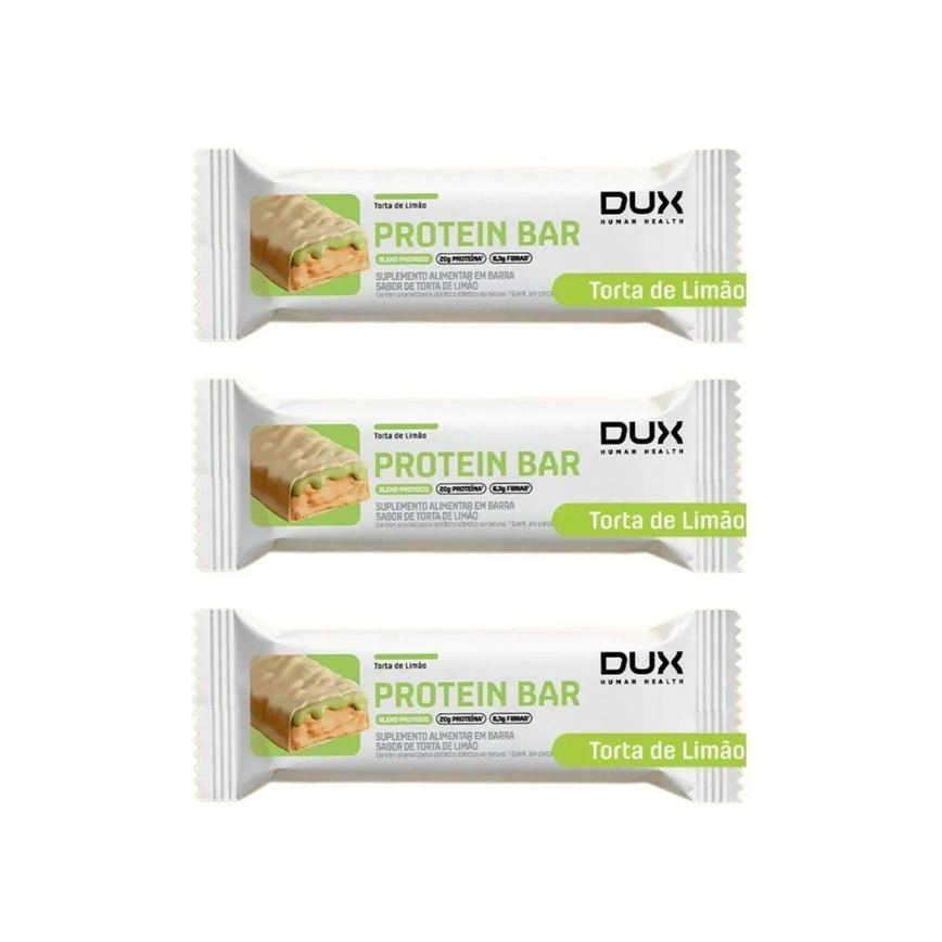 Kit 3 Barra de Proteina 20G Mais Energia Torta de Limao 60G Dux