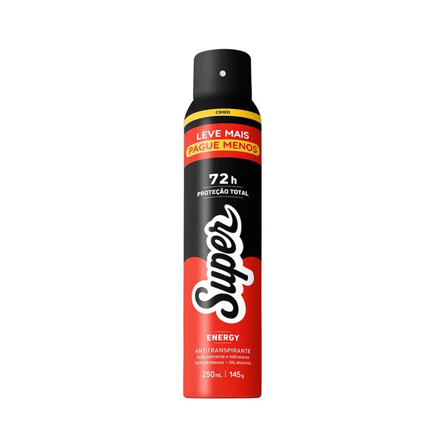 Desodorante Antitranspirante Aerosol Super Energy 250ml