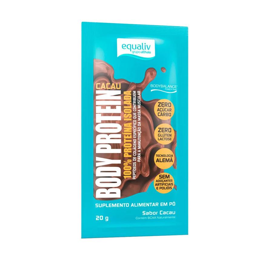 Proteína em Pó Equaliv Body Protein Cacau Sachê 20g